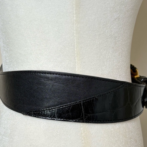 STREETS AHEAD Artisan Leather Belt Smooth & Croc Embossed Leather Made in USA - Picture 10 of 14
